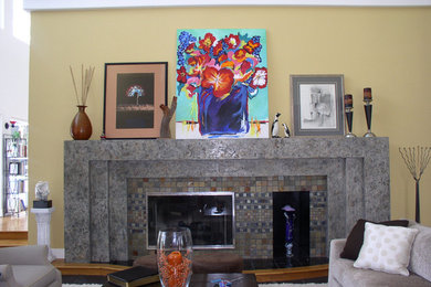 Inspiration for a contemporary living room remodel in Miami