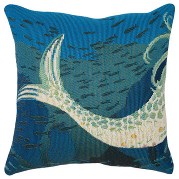 Marina Mermaids Are Real Indoor/Outdoor Pillow Ocean 18"x18"