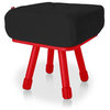 Krukski Stool in Black with Red Tablitski Cushion