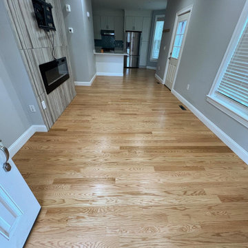 Refinish red oak flooring, 3 coats of oil based finish