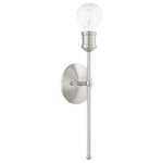 Livex Lighting - Livex Lighting 16711-91 Lansdale - One Light Wall Sconce - Lansdale One Light W Brushed NickelUL: Suitable for damp locations Energy Star Qualified: n/a ADA Certified: YES  *Number of Lights: Lamp: 1-*Wattage:60w Medium Base bulb(s) *Bulb Included:No *Bulb Type:Medium Base *Finish Type:Brushed Nickel
