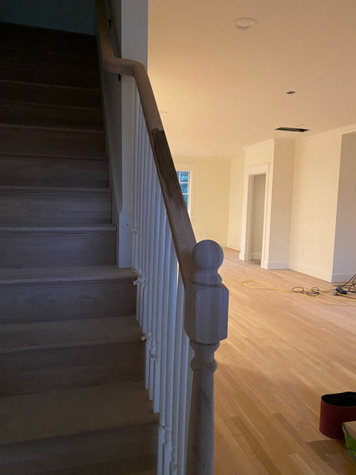 help with handrail stain color (decision has to be made tonight)