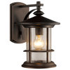 Ashley Superiora Transitional 1-Light Rubbed Bronze Outdoor Wall Sconce