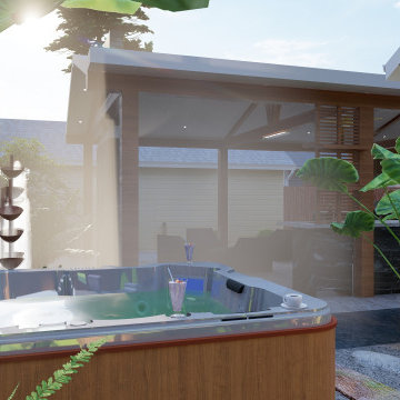 Outdoor Shower & Jacuzzi Concept