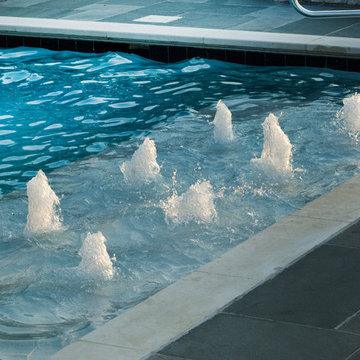 Highland Park,IL Swimming Pool, Separate Elevated Hot Tub, Sunshelf w/ Bubblers