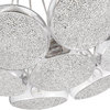 Asha 7-Light Pendant, Pewter Clear Crushed Crystal Glass