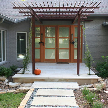 Modern steel entry