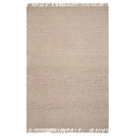 KAS - KAS Maui 1340 Cable Knit Rug, Natural, 3'3"x5'3" - Our Maui collection represents that natural boho, free spirit look and feel we all yearn for. Made in India, these soft hand-woven wool flatweaves add a neutral element to any room, while the braided fringe adds that trendy touch of rustic we love! Maui has a durable cotton backing and a low 1/4" pile height making them perfect for everyday living.