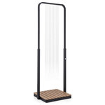 Designer Outdoor Showers - Freestanding Portable Outdoor Shower With Garden Hose Attachment - - Space-Saving Design: Convenient assembly and disassembly for easy transport and storage.