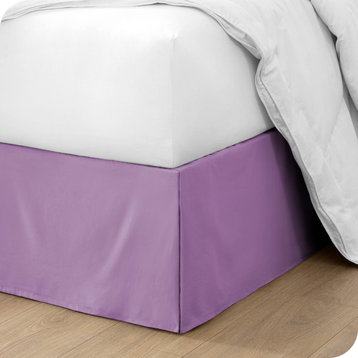 Bare Home Microfiber Bed Skirt , 15" Drop Length, Lavender, Twin Xl