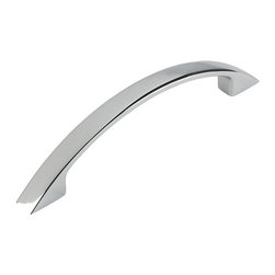 Door Corner - Contemporary Polished Chrome 3-3/4&rdquo; CTC (96mm) Drawer Pull - Cabinet And Drawer Handle Pulls