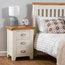 Padstow Ivory Painted Oak Large 3-Drawer Bedside Table