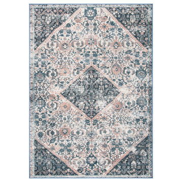 Safavieh Journey Jny150A Vintage Distressed Rug, Ivory and Pink, 7'9"x10'0"