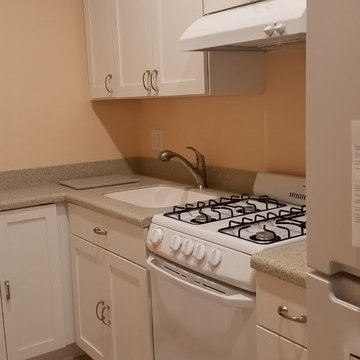 Tiny kitchen renovation project. Pictures before and after.