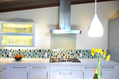 Example of a minimalist kitchen design in San Francisco