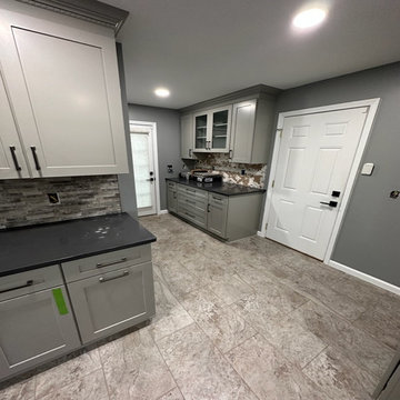 Modern Kitchen Remodel Done in Pebble Gray and Slate Cabinets
