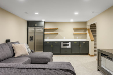 Inspiration for a transitional home bar remodel in Other
