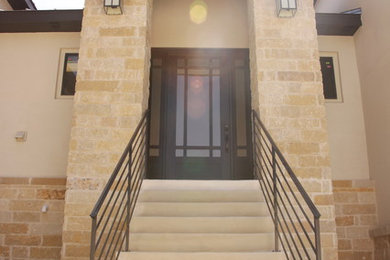 Inspiration for a contemporary entryway remodel in Austin