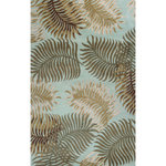 KAS - KAS Havana 2612 Aqua Fern View Area Rug, 8'x10'6" - Lush, tropical designs bring you into another world with our Havana Collection. 100% multi textured wool is hand tufted with hard-twist accents, bringing exceptional texture and dimension to each piece. Rich, nature-inspired colors will bring tropical warmth into your home.