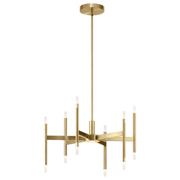 Elan Small Chandelier, Champagne Gold