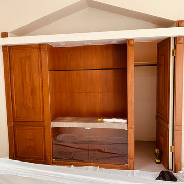 Turning a cabinet and hidden closet into a climate controlled wine feature
