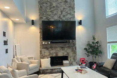 Example of a trendy living room design in Other