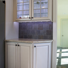 angled cabinets