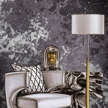 Ocean Monochrome | Glass Mosaic | PIXL Mist Collection