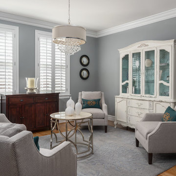Living Room with "Shabby Chic" hutch