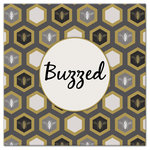 DDCG - Buzzed Honeycomb Canvas Wall Art, 16"x16" - Add a little humor to your walls with the Buzzed Honeycomb Canvas Wall Art. This premium gallery wrapped canvas features honeycomb pattern with a script font that reads "Buzzed". The wall art is printed on professional grade tightly woven canvas with a durable construction, finished backing, and is built ready to hang. The result is a fun piece of wall art that is perfect for your bar, kitchen, gallery wall or above your bar cart. This piece makes a great gift for anyone who likes to get a little buzzed.