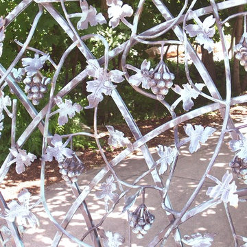 Vineyard Walkway Gate Close Up