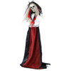 Life-Size Animated Skeleton Bride Prop With Flashing Red Eyes, Battery-Operated
