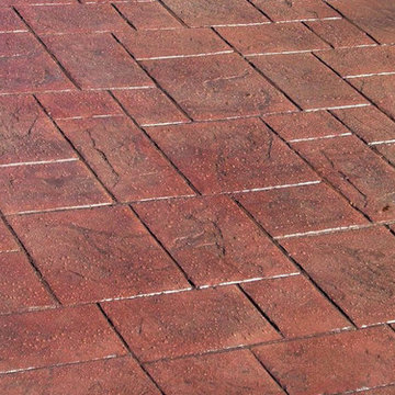 Ashlar Stamped Patterned Driveway in Brick