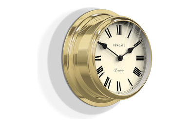 Newgate Ocean Wall Clock - Brass