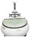 32" Tall Outdoor Antique Metal Sink Water Fountain and Stand, White