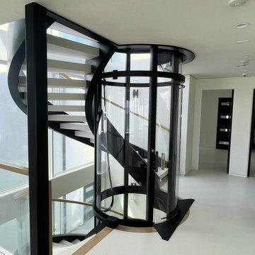 Newport Beach Glass Home Elevator