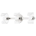 Mitzi by Hudson Valley Lighting - Ora 3-Light Bath Bracket, Polished Nickel, Clear Acrylic, Opal Glass - Features: