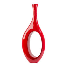 Trombone Vase, Red, Large