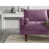 Pemberly Row 58" Upholstered Modern Velvet Loveseat in Purple