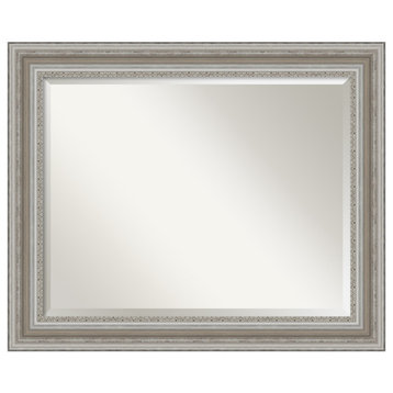 Parlor Silver Beveled Wall Mirror - 33.5 x 27.5 in.