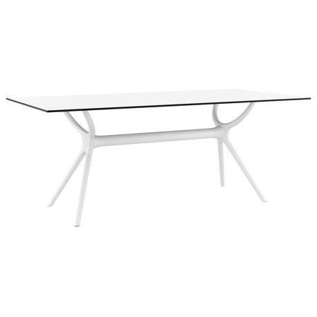 Compamia Air Rectangle Dining Table, 71", White