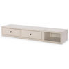 Brookhaven Youth 2-Drawer Underbed Storage Unit With Cubby, Vintage Linen Finish
