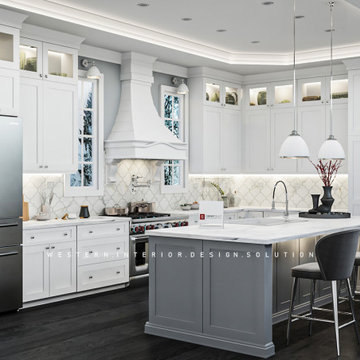 White shaker kitchen design