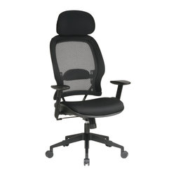Professional Air Grid Mesh Office Chair with Adjustable Headrest - Office Chairs