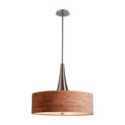 Bulletin 3-Light Pendants, Brushed Steel