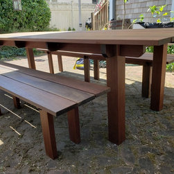 Outdoor Dining Table and Benches - Dining Tables