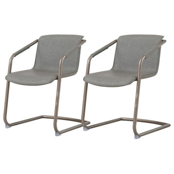 Indy Dining Side Chair, Set of 2, Antique Graphite Gray