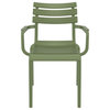 Paris Resin Outdoor Arm Chair Olive Green
