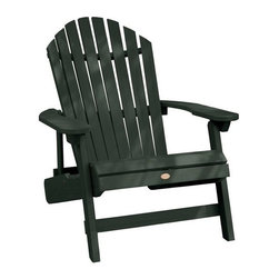 Highwood - King Hamilton Folding & Reclining Adirondack Outdoor Chair, Charleston Green - Adirondack Chairs
