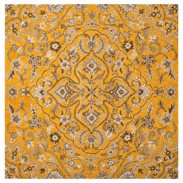 Safavieh Bella Collection BEL673 Rug, Gold/Taupe, 5' Square